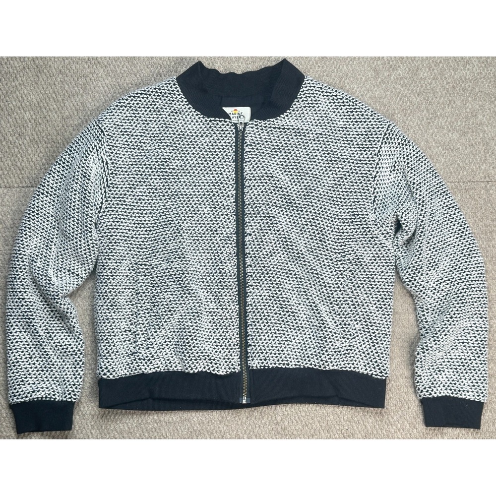 Marine Layer Women's Birdseye‎ Full Zip Bomber Jacket Size Medium